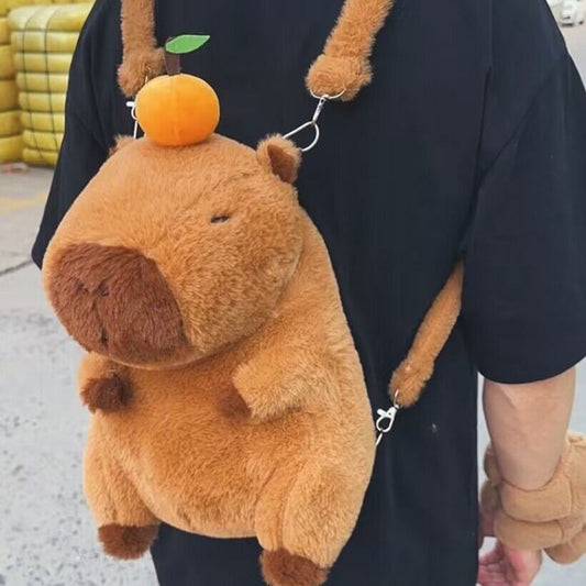Capybara Plush Backpack - patchandbagel