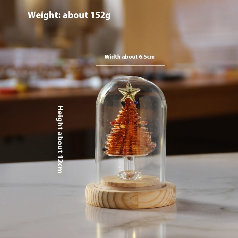  Christmas Gift Winding Wire Glass Craft Desktop Decoration Handmade Finish With Light 