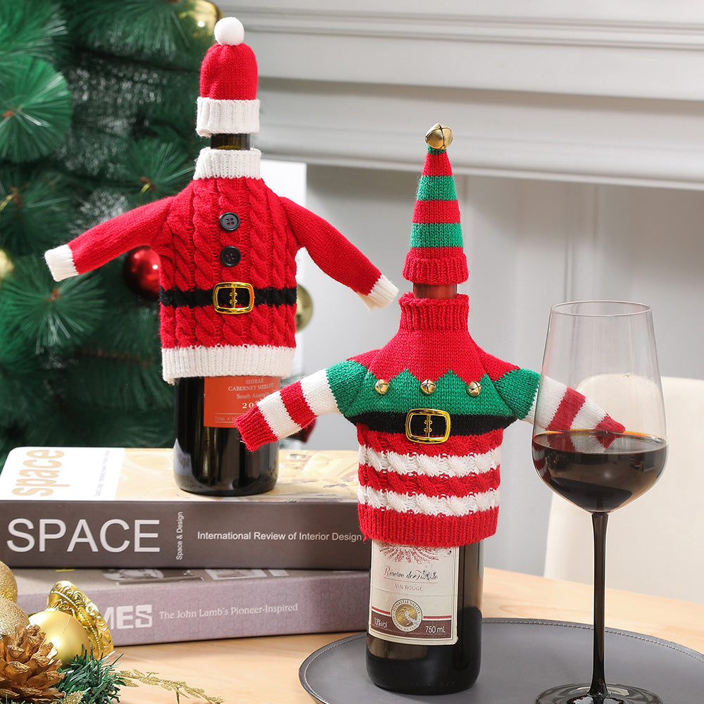  Festive Fizz Knitted Wine Bottle Outfits 