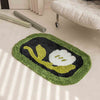 Cream Velvet Bathroom Absorbent Mat Non-slip Carpet