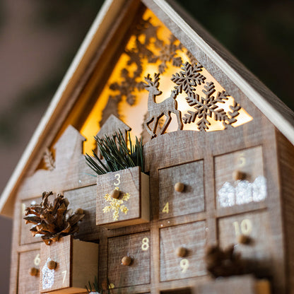Christmas Drawer Advent Calendar Gift House - patchandbagel