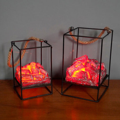  Burning Charcoal Fireplace Lamp 