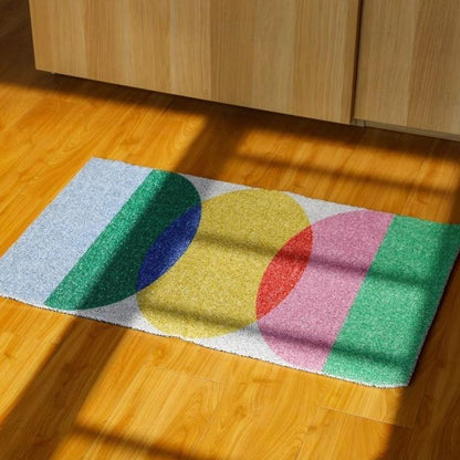  Geometric Rainbow Door Mat 