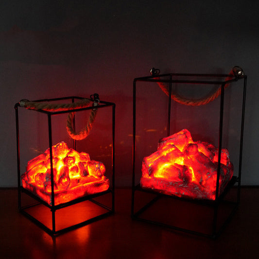  Burning Charcoal Fireplace Lamp 