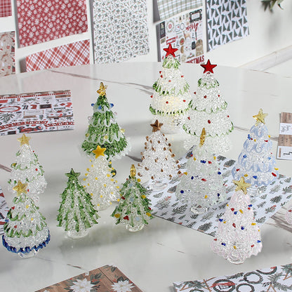  Christmas Gift Colored Glaze Christmas Tree Crafts Small Ornaments 