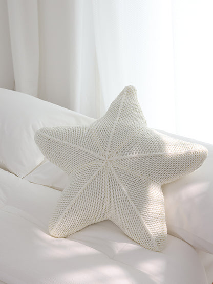  Starfish Hand-Knitted Pillow 