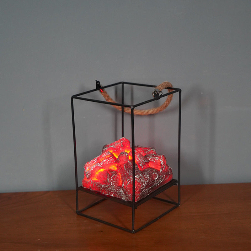  Burning Charcoal Fireplace Lamp 