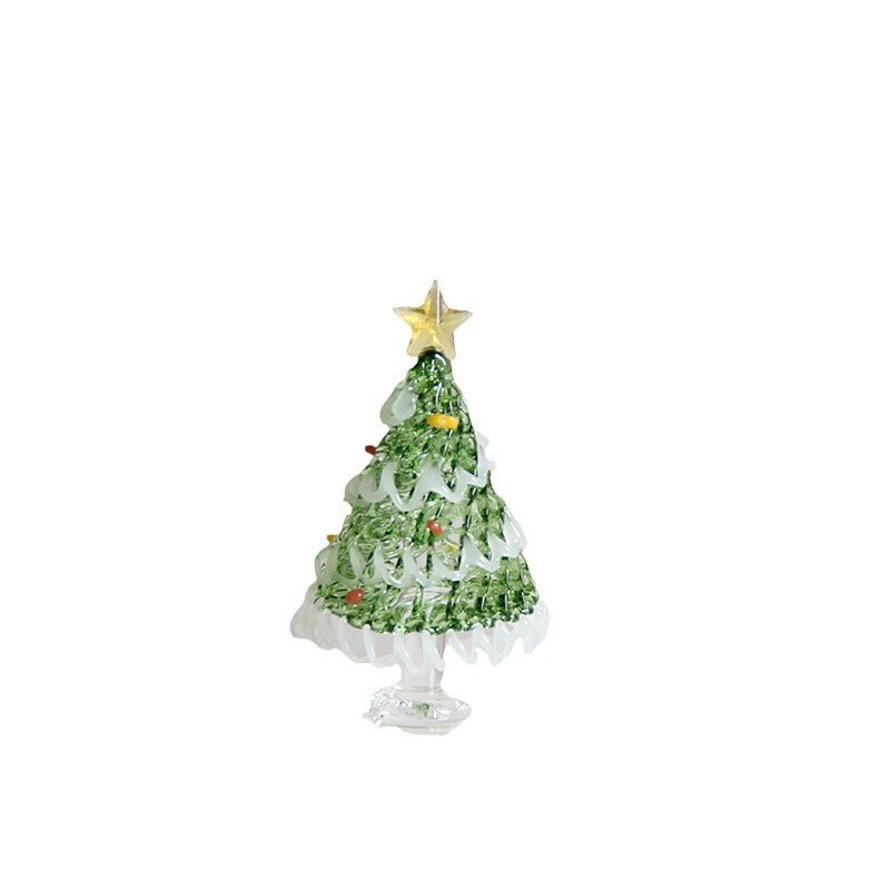  Christmas Gift Colored Glaze Christmas Tree Crafts Small Ornaments 