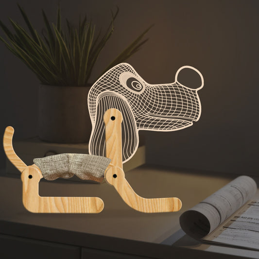  Woodstock Folding Table Lamp 3D Night Light 