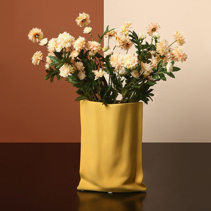  Elegant Faux Flowers with Vase 
