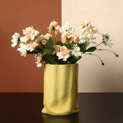  Elegant Faux Flowers with Vase 