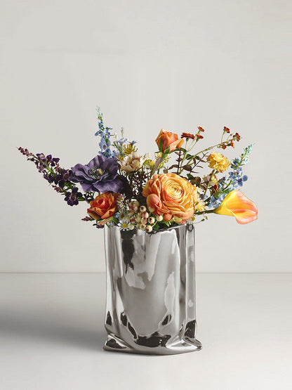 Elegant Faux Flowers with Vase