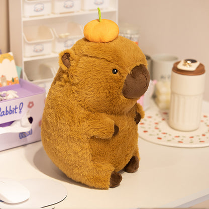  Sulking Capybara with Orange Doll Plush 
