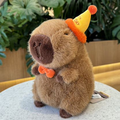 Hamburger Backpack Capybara Plush Toy 