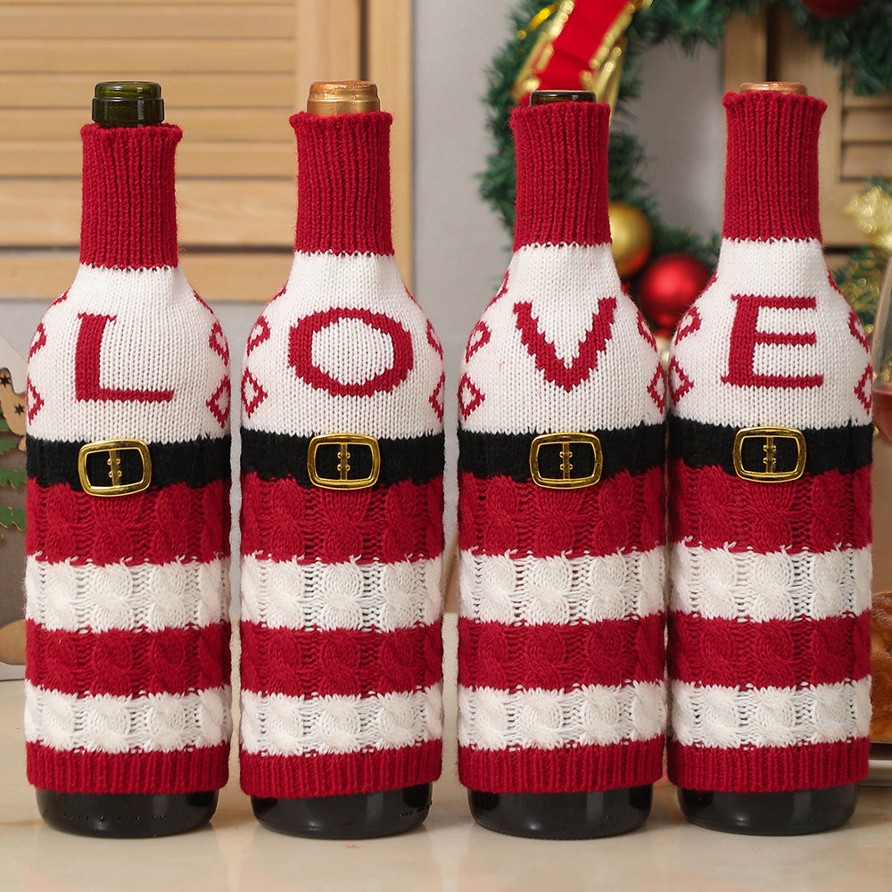  Christmas Letters Wine Bottle Cover 