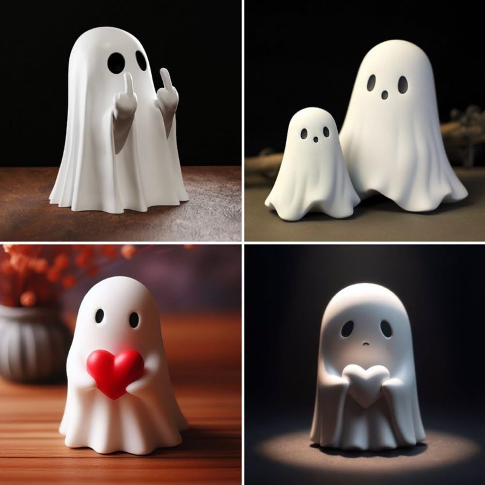  Halloween Middle Finger Ghost Ornament 