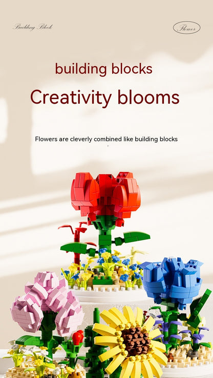  BloomBrick Miniature Flower Building Set 