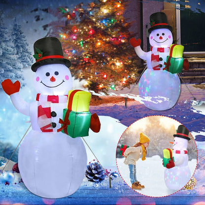  Glowing Christmas LED Santa and Snowman Inflatables 