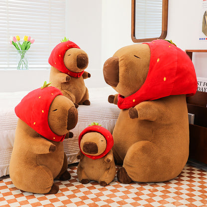  Strawberry Capybara Plush Toy 