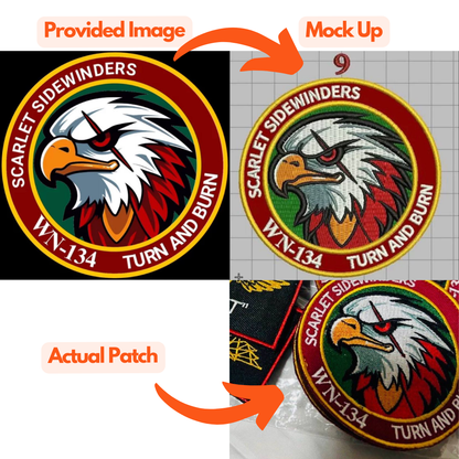  Custom Iron On and Velcro Embroidery Patches 