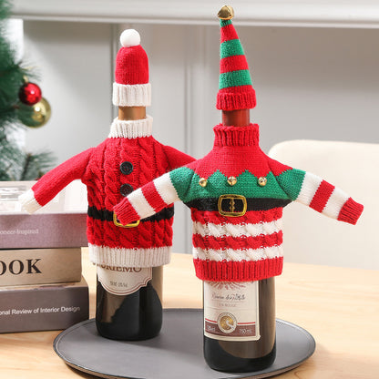  Festive Fizz Knitted Wine Bottle Outfits 