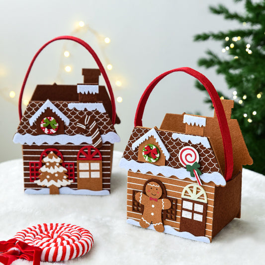 Christmas Felt House Handbag Christmas Gift Bag