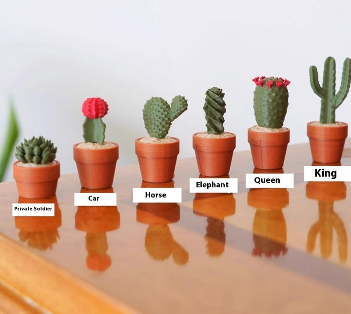  3D Printed Cactus Chess Set 