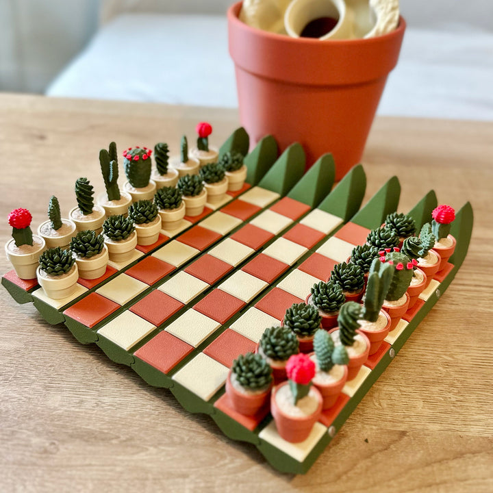  3D Printed Cactus Chess Set 