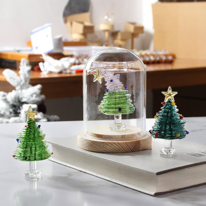  Christmas Gift Winding Wire Glass Craft Desktop Decoration Handmade Finish With Light 