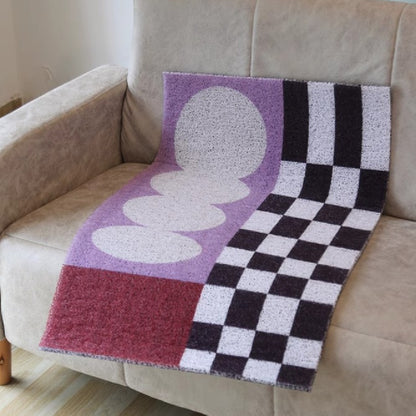  Geometric Rainbow Door Mat 