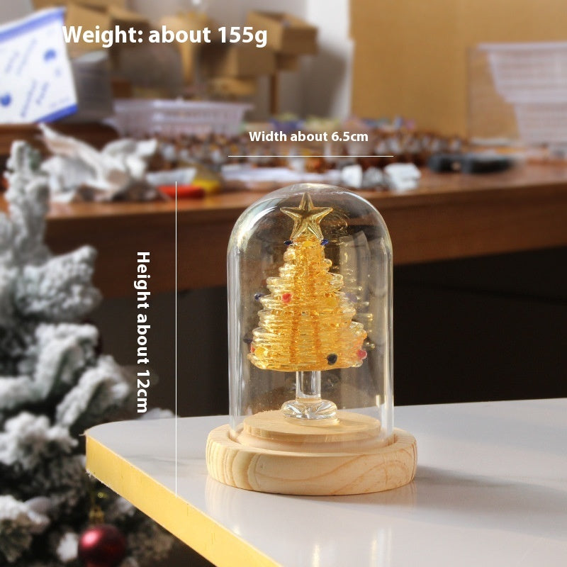  Christmas Gift Winding Wire Glass Craft Desktop Decoration Handmade Finish With Light 