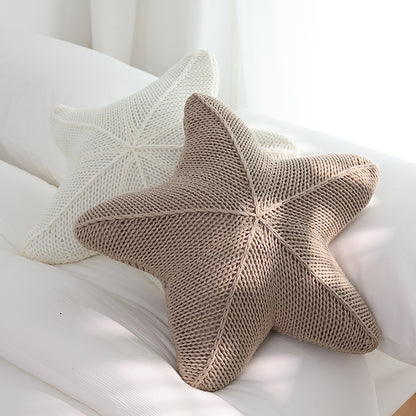  Starfish Hand-Knitted Pillow 