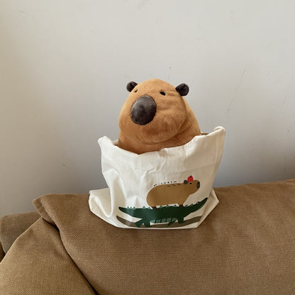  Silly Staring Capybara Plush Toy 