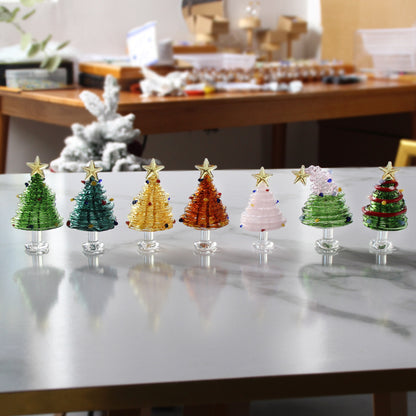  Christmas Gift Winding Wire Glass Craft Desktop Decoration Handmade Finish With Light 