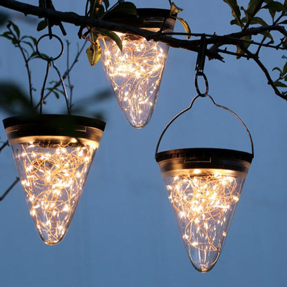 Solar Cone Star Light for Outdoor Gardens - patchandbagel