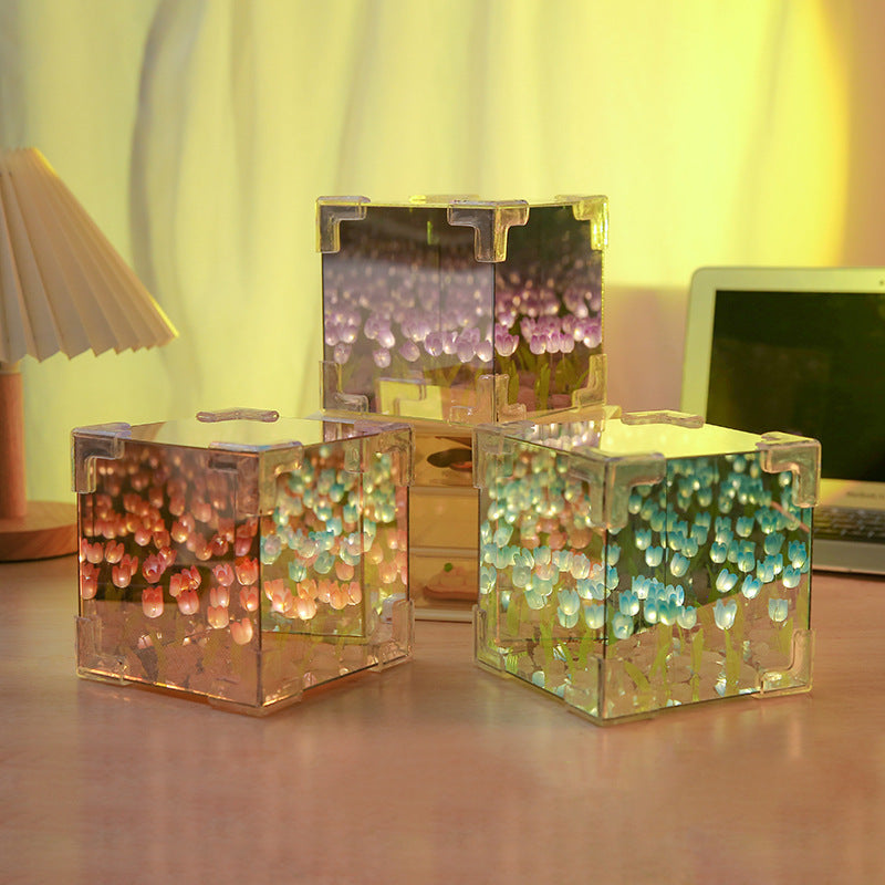  Tulips Bouquet Cube Lamp 