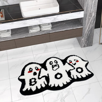  Halloween Ghost Absorbent Rug 