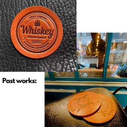  Custom Leather Coaster 