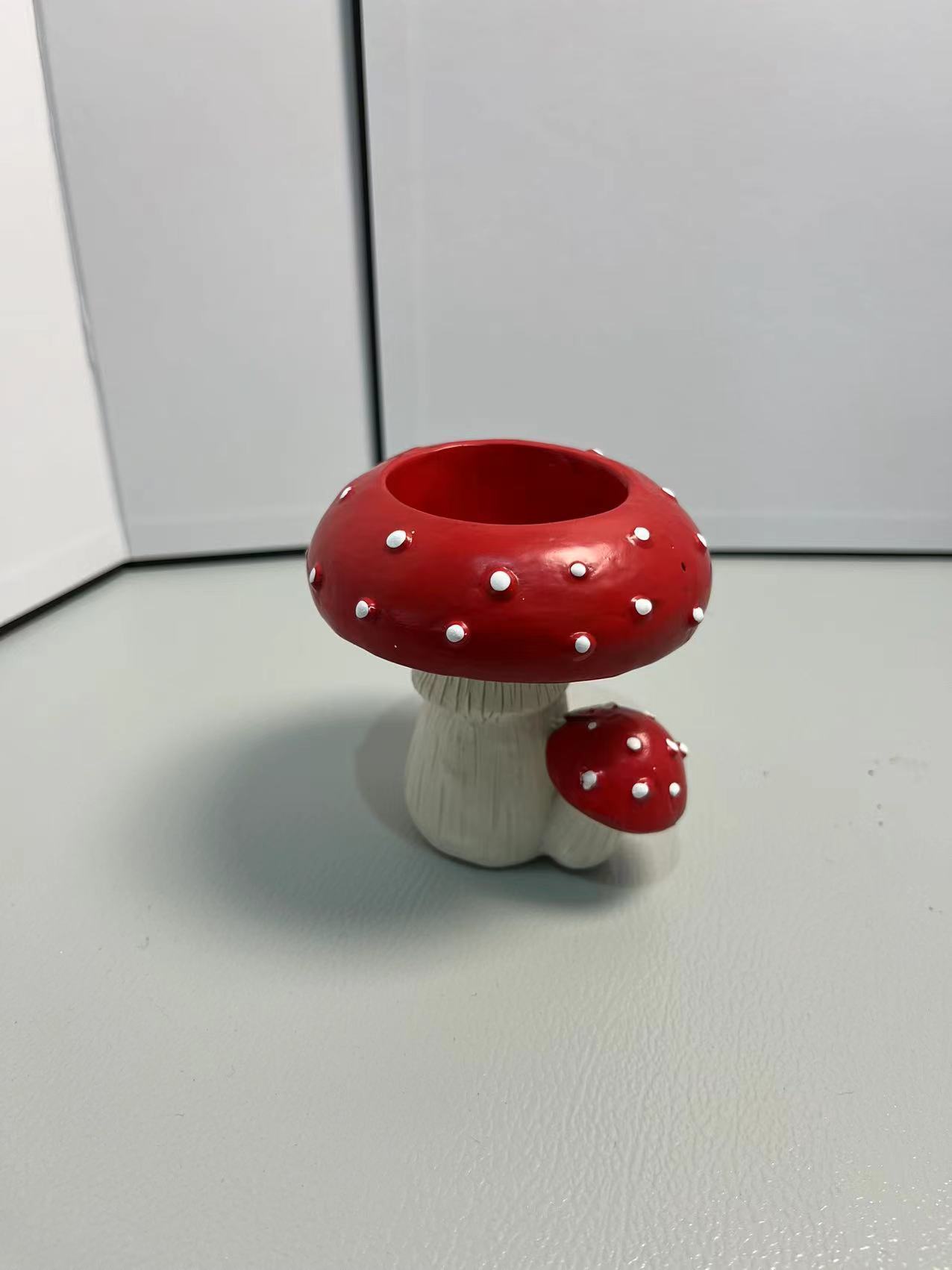  Mushroom Candlestick Resin Ornament 