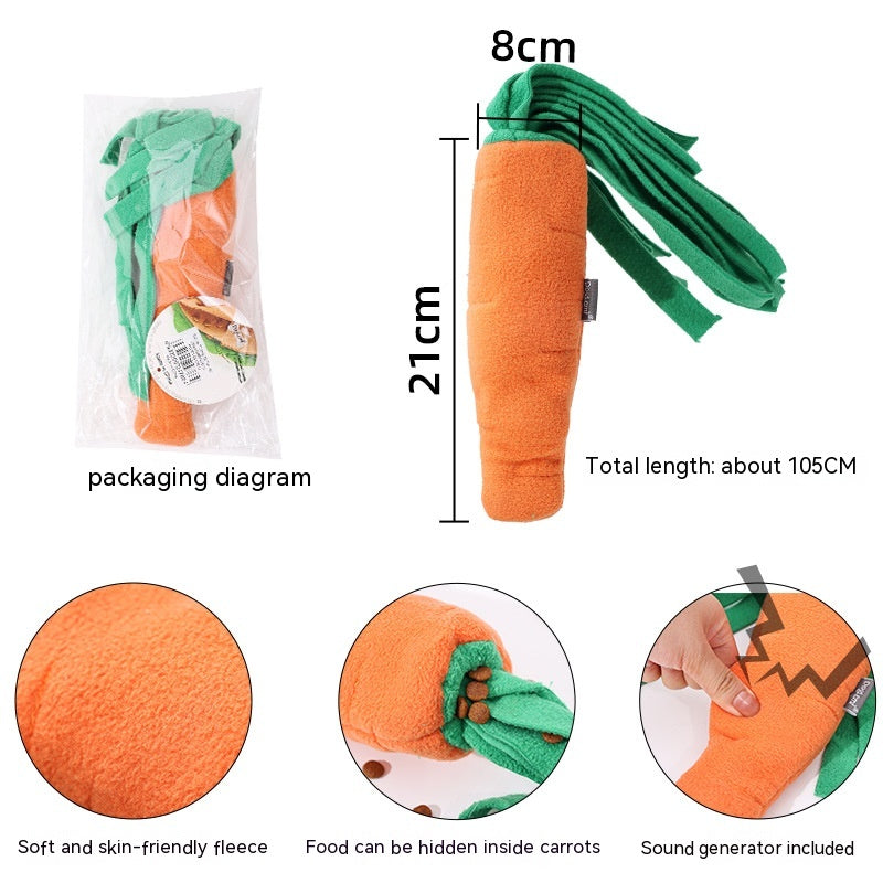  Plush Carrot Chew Toy 