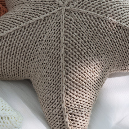  Starfish Hand-Knitted Pillow 