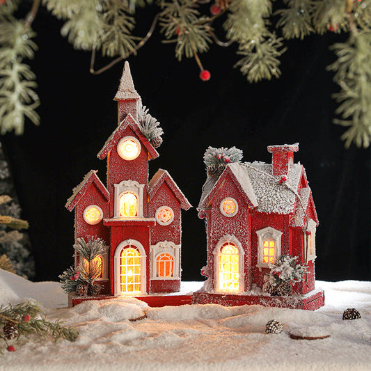  Christmas Snow House Ornament 