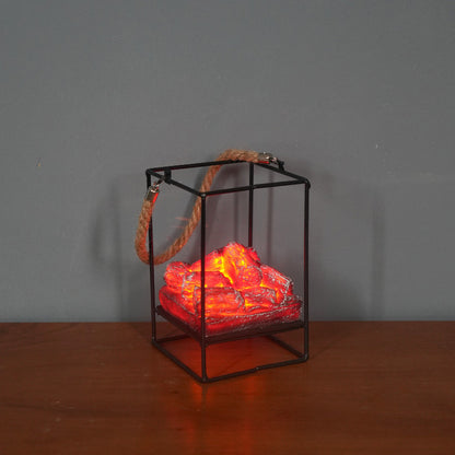  Burning Charcoal Fireplace Lamp 