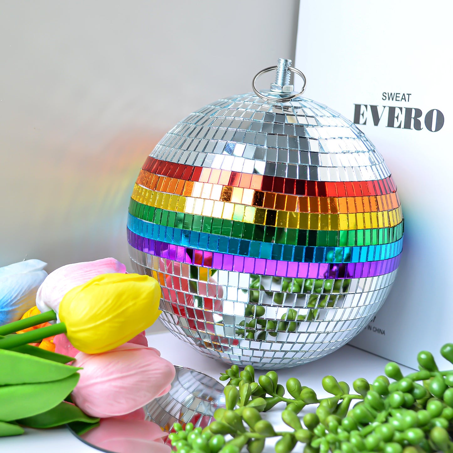  Rainbow Disco Ornament Ball 