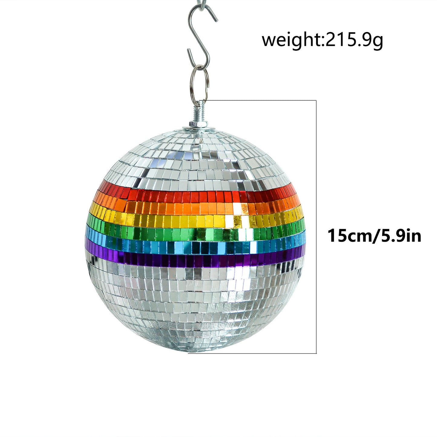  Rainbow Disco Ornament Ball 