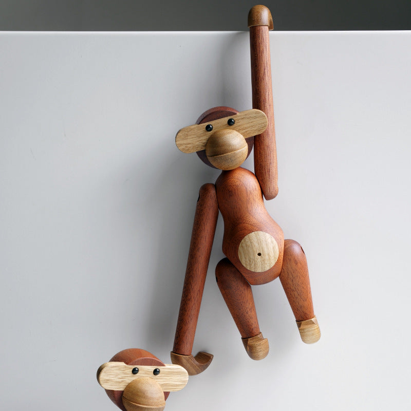  Cheeky Monkey Solid Wood Ornament 