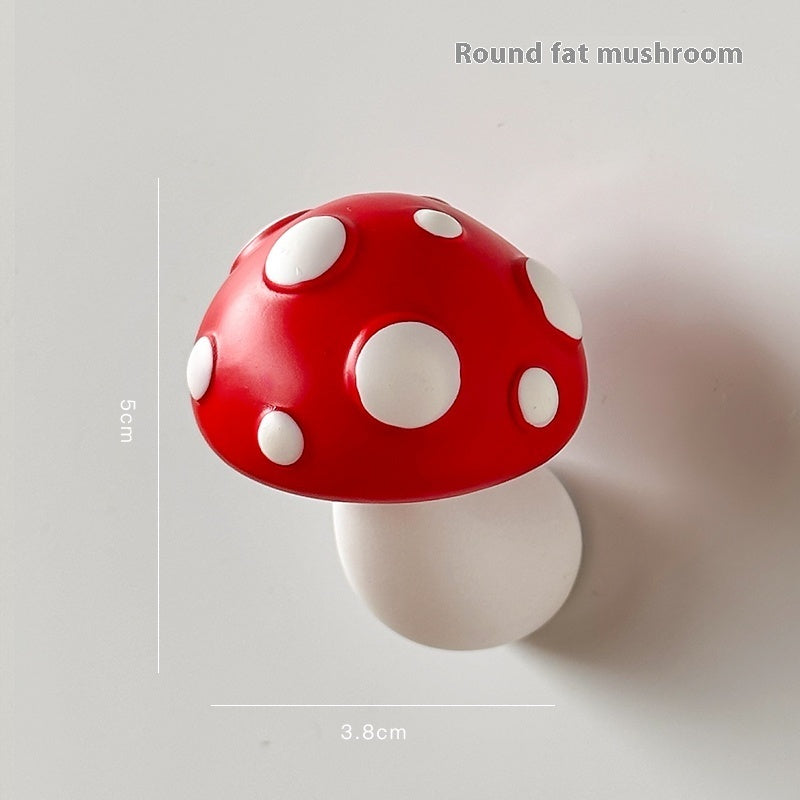  3D Cute Creative Red Mushroom Cartoon Refridgerator Magnets 