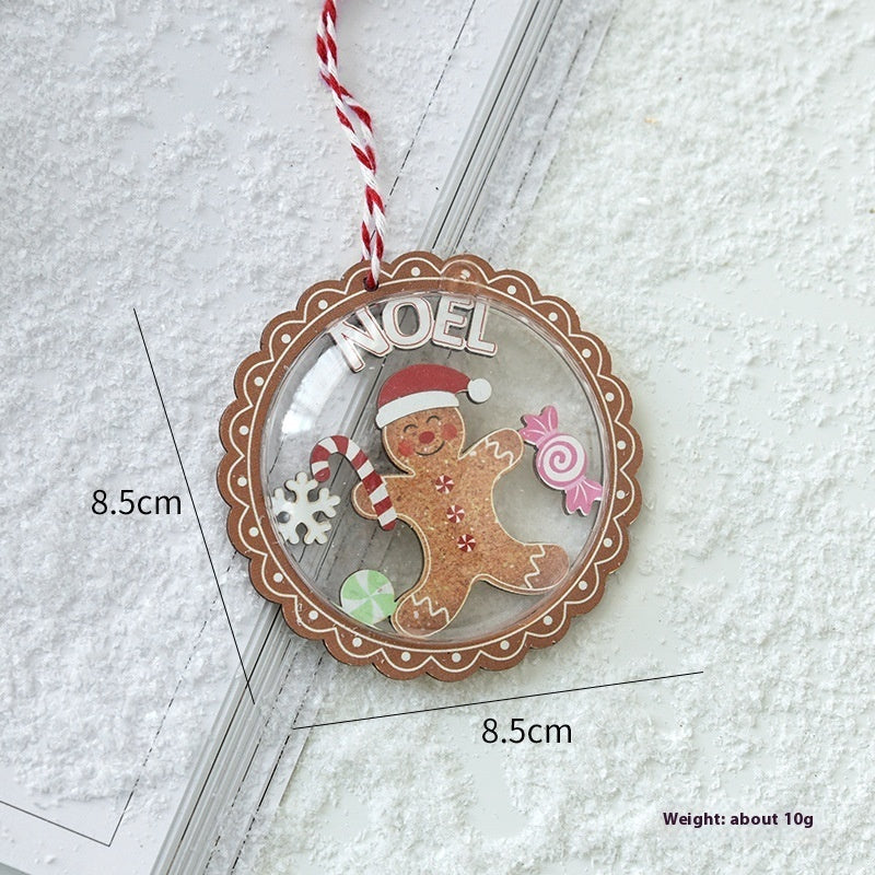  Christmas Wooden Pendant 