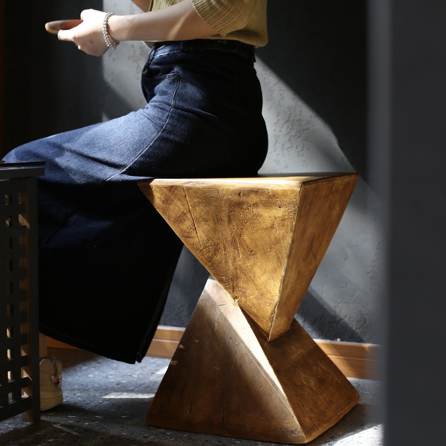  Double Trouble Geometric Triangle Coffee Table 