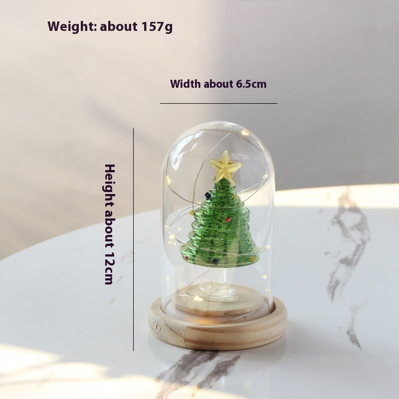  Christmas Gift Winding Wire Glass Craft Desktop Decoration Handmade Finish With Light 